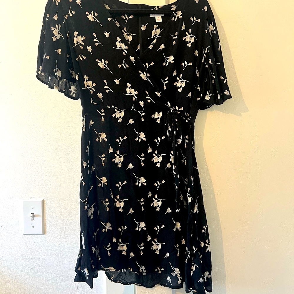 Black wrap dress